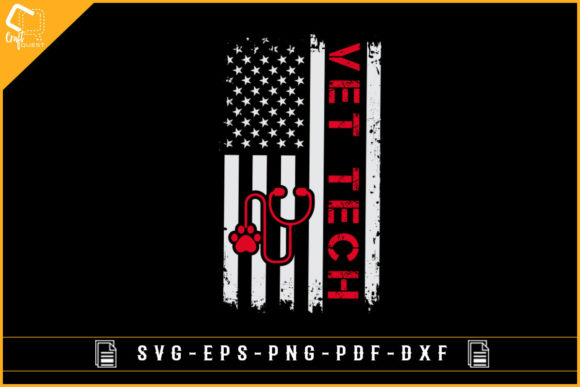 Download Vet Tech with USA Flag Veterinary Design - Veterinary Collection