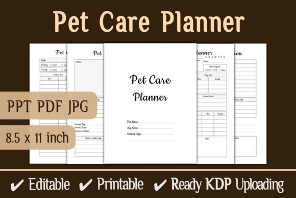 Download Pet Care Planner KDP Interior Template - Care Collection