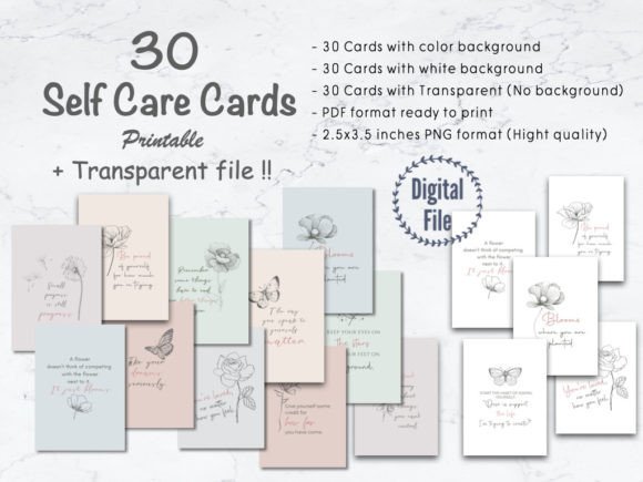 Download Self Care Affirmation Printable Cards - Care Collection