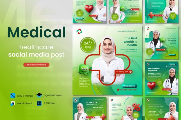 Download Medical and Healthcare Square Banner - Care Collection