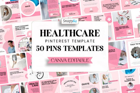 Download Healthcare Pinterest Editable Template - Care Collection