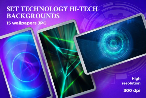 Download Set Technology Hi-Tech Backgrounds - Technology Collection