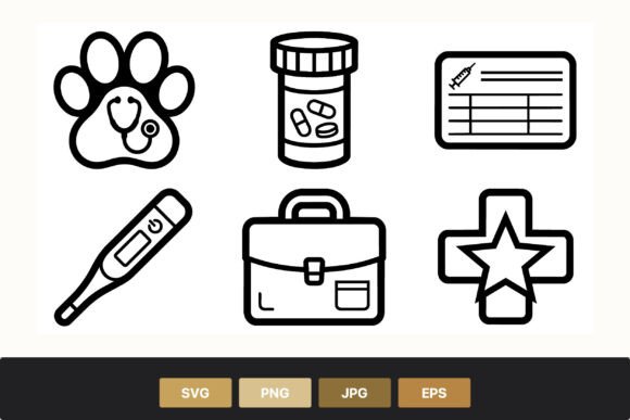 Download Veterinary Medicine Black and White Icon - Premium Resources