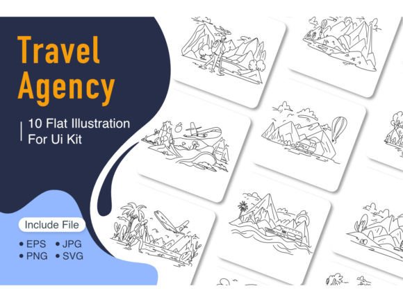 Download Travel Agency Trendy Flat Illustration - Agency Collection